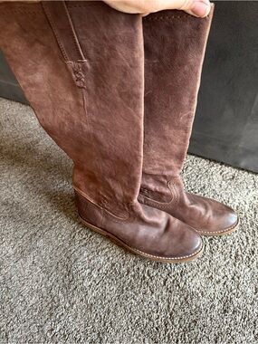 Frye Tall Brown Leather Riding Boots